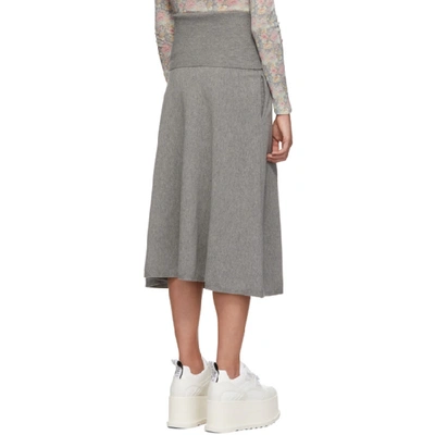 Shop Stella Mccartney Grey Wool Skirt In 1500 Grey