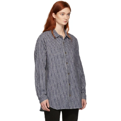 Shop Isabel Marant Étoile Blue Paulie Japanese Workwear Shirt