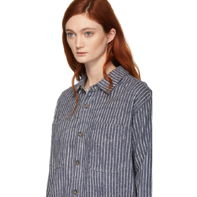 Shop Isabel Marant Étoile Blue Paulie Japanese Workwear Shirt