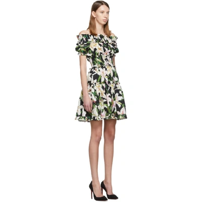 Shop Dolce & Gabbana Dolce And Gabbana Black Lilium Dress In Hnkk8 Black