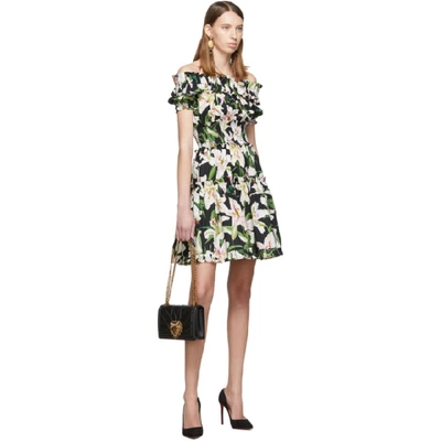 Shop Dolce & Gabbana Dolce And Gabbana Black Lilium Dress In Hnkk8 Black