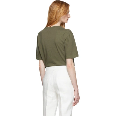 Shop Helmut Lang Khaki Patch T-shirt In Dark Resin