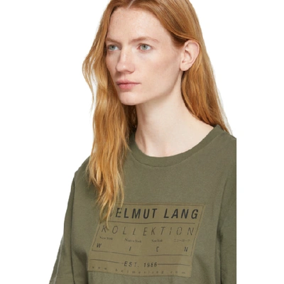 Shop Helmut Lang Khaki Patch T-shirt In Dark Resin