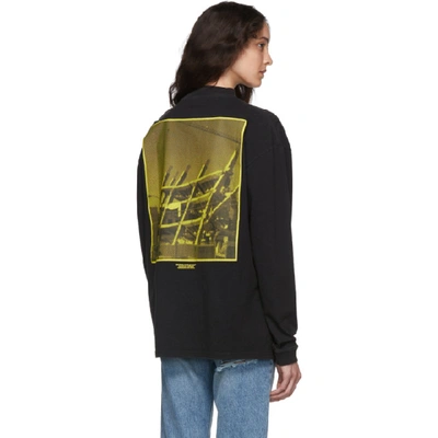 Shop Off-white Black And Yellow Halftone Over Mock T-shirt In Blk/yellow