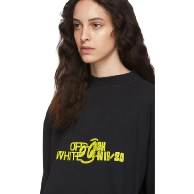 Shop Off-white Black And Yellow Halftone Over Mock T-shirt In Blk/yellow