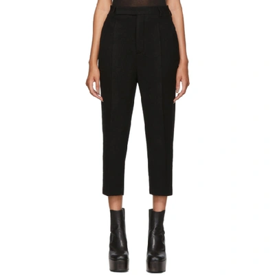 Shop Rick Owens Black Easy Astaires Trousers In 09 Black