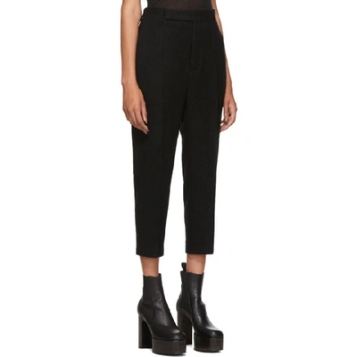 Shop Rick Owens Black Easy Astaires Trousers In 09 Black