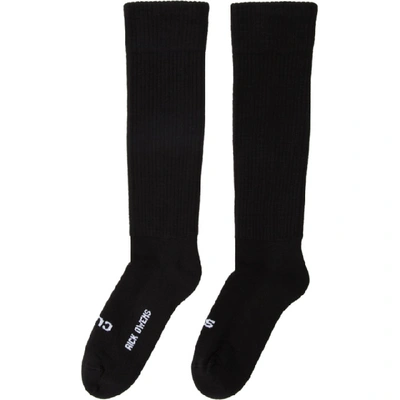 Shop Rick Owens Black So Cunt Knee High Socks In 0911 Black