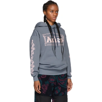 Shop Aries Blue 2 Chains Hoodie