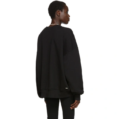 Shop Amiri Black Flower Dreamer Sweatshirt