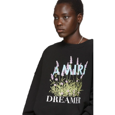 Shop Amiri Black Flower Dreamer Sweatshirt