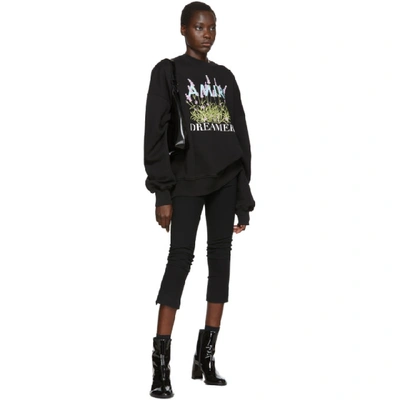 Shop Amiri Black Flower Dreamer Sweatshirt