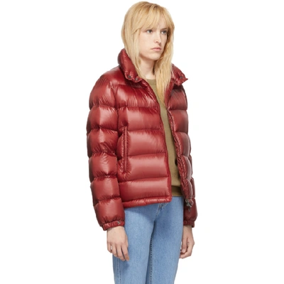 Shop Moncler Red Down Copenhagen Jacket In 461 Red