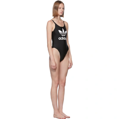Shop Adidas Originals Black Trefoil Swim Suit