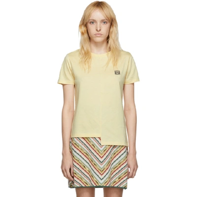 Shop Loewe Yellow Asymmetric Anagram T-shirt In 8140 Lgtyel