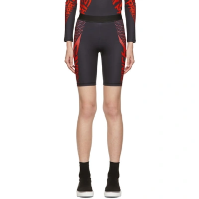 Shop Givenchy Black And Red Neoprene Bike Shorts In 009 Red