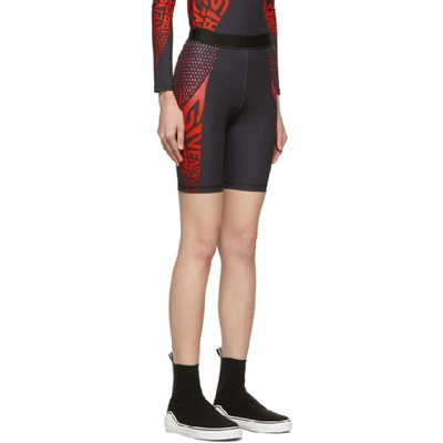 Shop Givenchy Black And Red Neoprene Bike Shorts In 009 Red