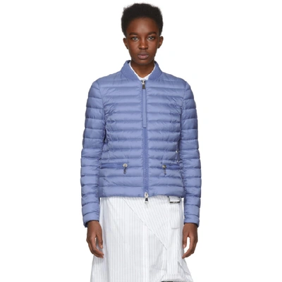 Shop Moncler Blue Down Blen Jacket In 70c Light B