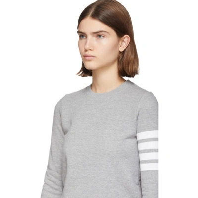 Shop Thom Browne Grey 4-bar Loopback Jersey Sweatshirt In 055 Light G