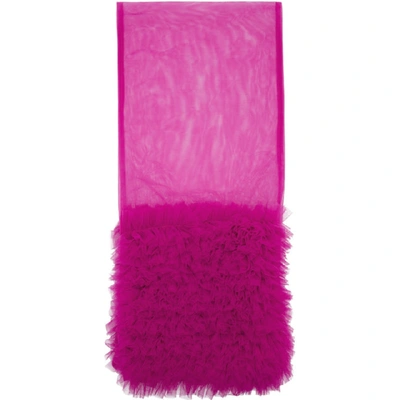 Shop Molly Goddard Pink Costanza Scarf In Magenta