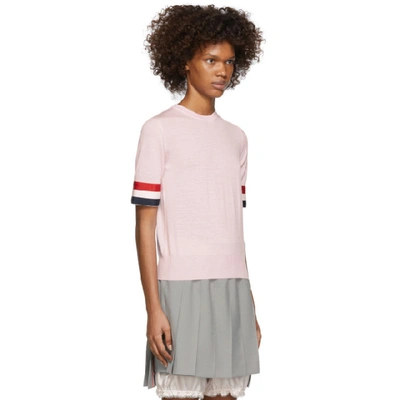 Shop Thom Browne Pink Wool Sweater