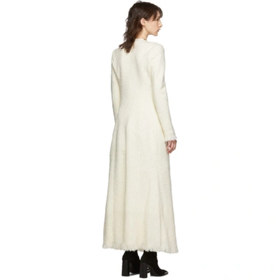 Shop Alexander Wang White Tweed Coat In 106 Ivory