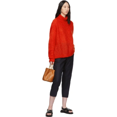 Shop Marni Red Mohair Turtleneck In 00r27 Poppy