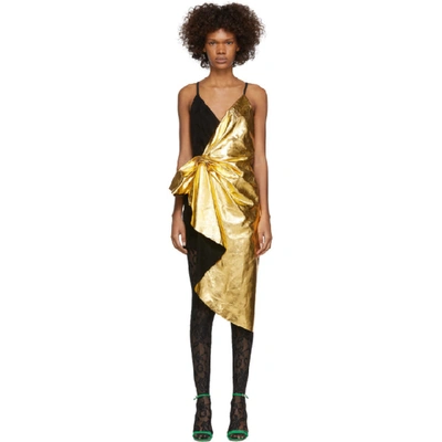Shop Gucci Gold Lame Dress In 1815 Gold