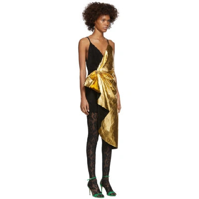 Shop Gucci Gold Lame Dress In 1815 Gold