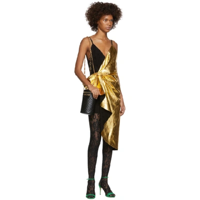 Shop Gucci Gold Lame Dress In 1815 Gold