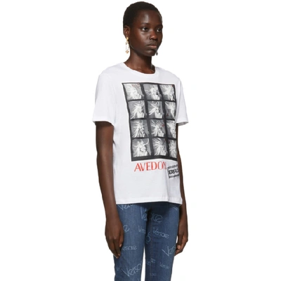 Shop Versace White Richard Avedon Edition Polaroid T-shirt In A1001 White
