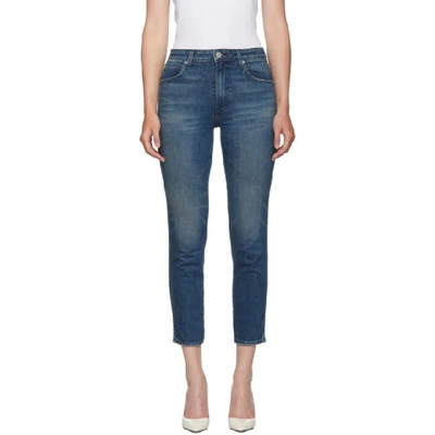 Shop Amo Blue High-rise Stix Crop Jeans In 129 Gno