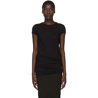 Shop Rick Owens Black Unstable Cotton Level T-shirt In 09 Black