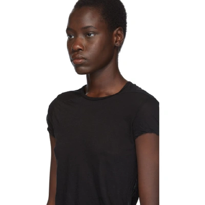 Shop Rick Owens Black Unstable Cotton Level T-shirt In 09 Black