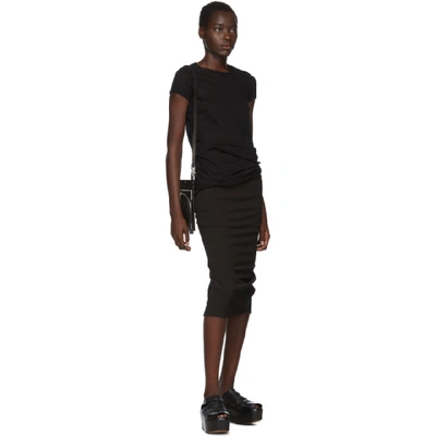 Shop Rick Owens Black Unstable Cotton Level T-shirt In 09 Black