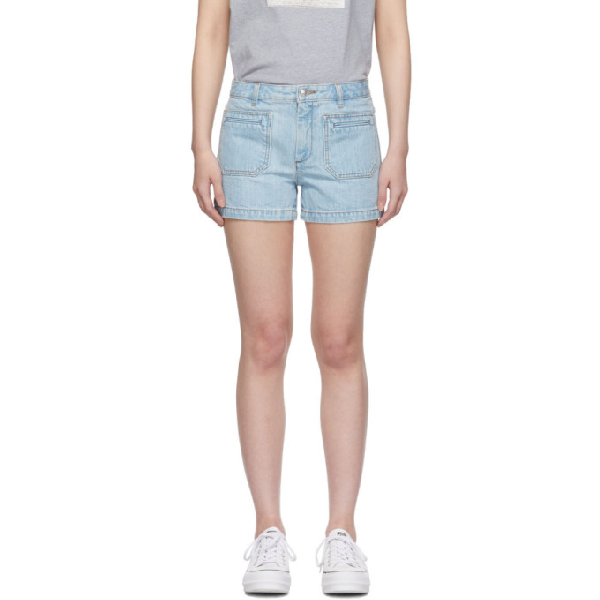 apc denim shorts