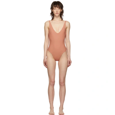 Shop Haight Pink Leticia One-piece Swimsuit In Desert Rose