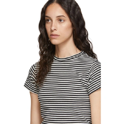 Shop Re/done Black And White Striped Classic T-shirt In Blkwht Stri