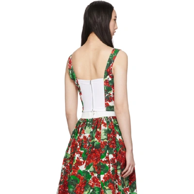 Shop Dolce & Gabbana Dolce And Gabbana Red Geranium Soft Cup Bustier In Hav03 Red