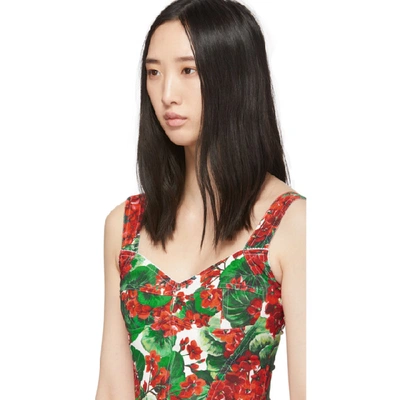 Shop Dolce & Gabbana Dolce And Gabbana Red Geranium Soft Cup Bustier In Hav03 Red