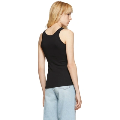 Shop Totême Toteme Black Organic Espera Tank Top In 200 Black