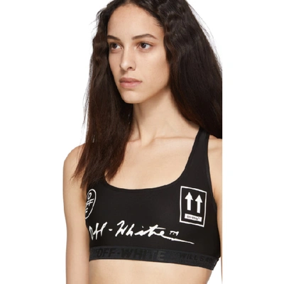 Shop Off-white Black Basic Bra In Black/white