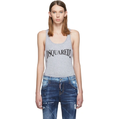 Shop Dsquared2 Grey Renny Fit Tank Top In 857m Grey M