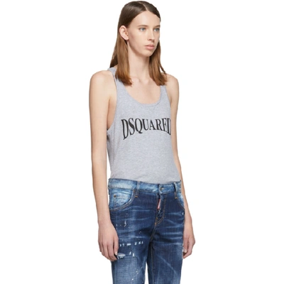 Shop Dsquared2 Grey Renny Fit Tank Top In 857m Grey M