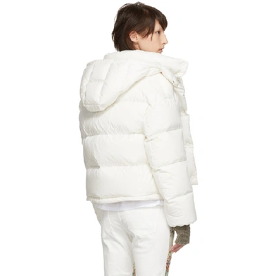 Shop Moncler Ssense Exclusive Off-white Down Poenia Jacket In 034 Owhite