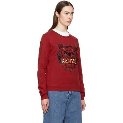 Shop Kenzo Red Tiger Sweatshirt In 20 Vermilli