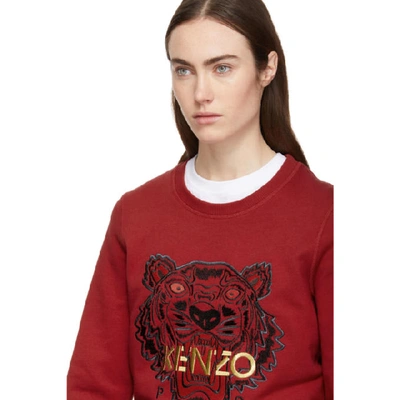 Shop Kenzo Red Tiger Sweatshirt In 20 Vermilli