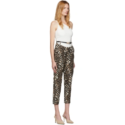 Shop Pushbutton Brown Leopard Back-up Trousers
