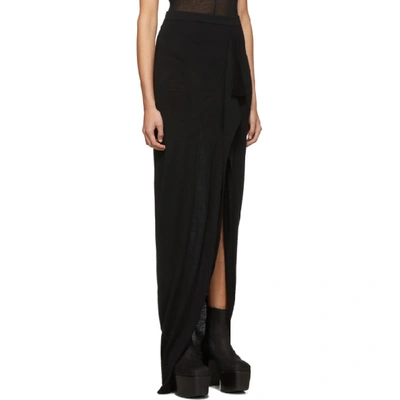 Shop Rick Owens Black Soft Grace Skirt In 09 Black