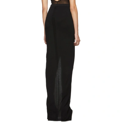 Shop Rick Owens Black Soft Grace Skirt In 09 Black